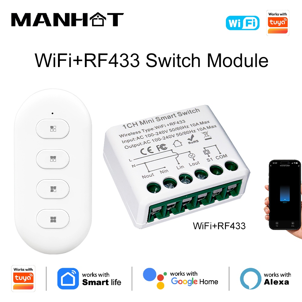 Diy Automation - Умные выключатели света Tuya WIFI 10A