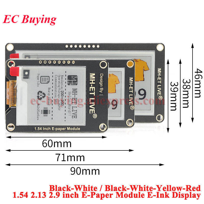 Display Epaper 2.9 - 1.54'' 2.9'' 2.13'' 2.9 2.13 1.54-дюймовый