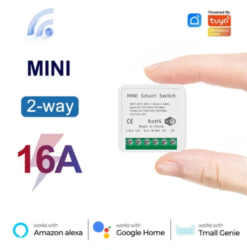 Home Automation Ideas - Мини-выключатель Wi-Fi 16А с управлением через