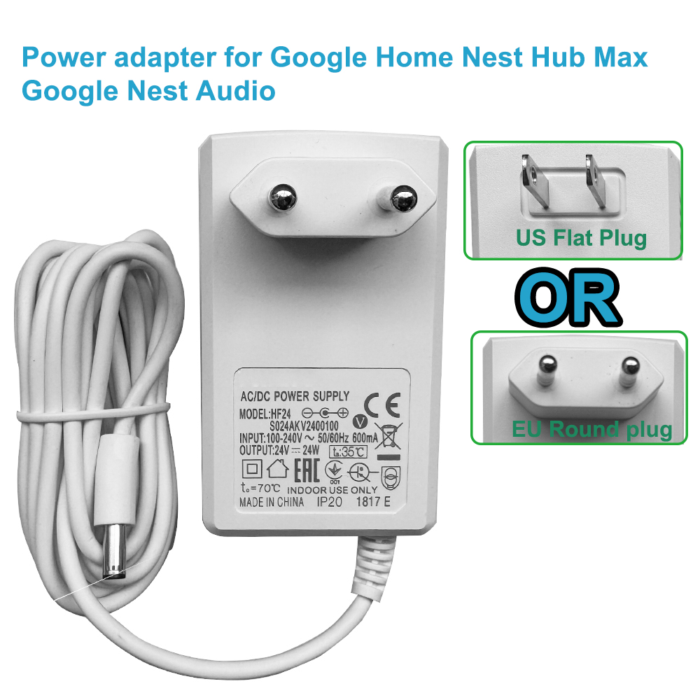 Google Speaker Nest Hub - Адаптер питания 24В для Google Home