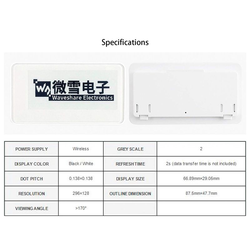 Беспроводной модуль дисплея Wa – обзор и цена Display Epaper 2.9