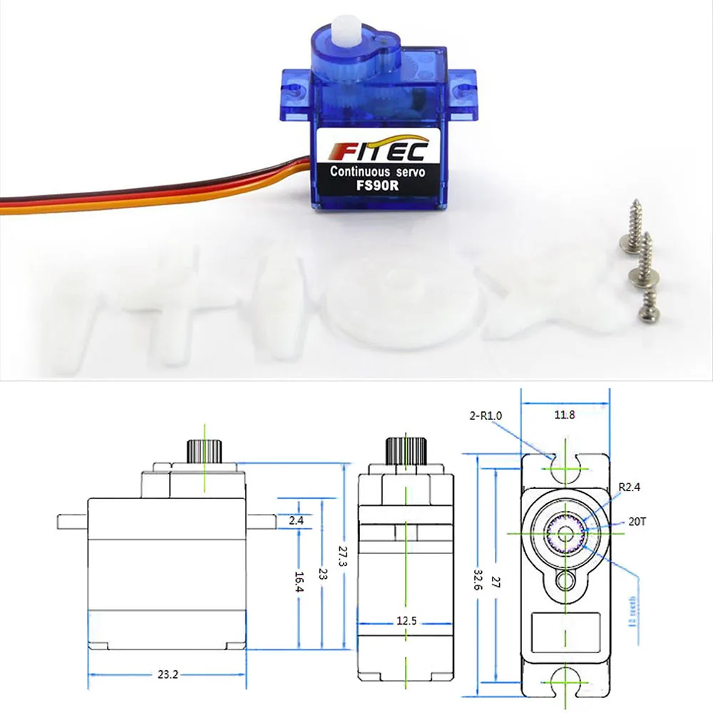Feetech Mini FS90R микро серво – обзор и цена Diy Automation