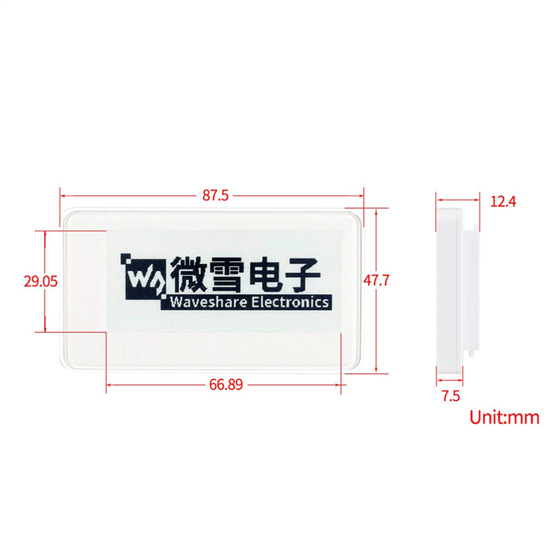 RISE Waveshare 2,9-дюймовый бе – обзор и цена Display Epaper 2.9