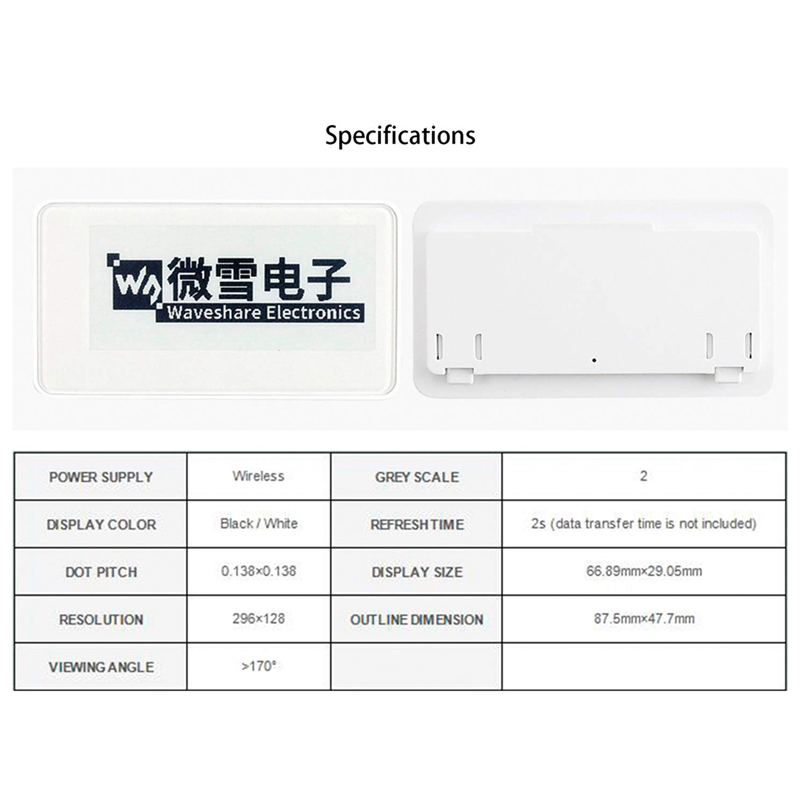 Waveshare 2,9-дюймовый беспров – обзор и цена Display Epaper 2.9