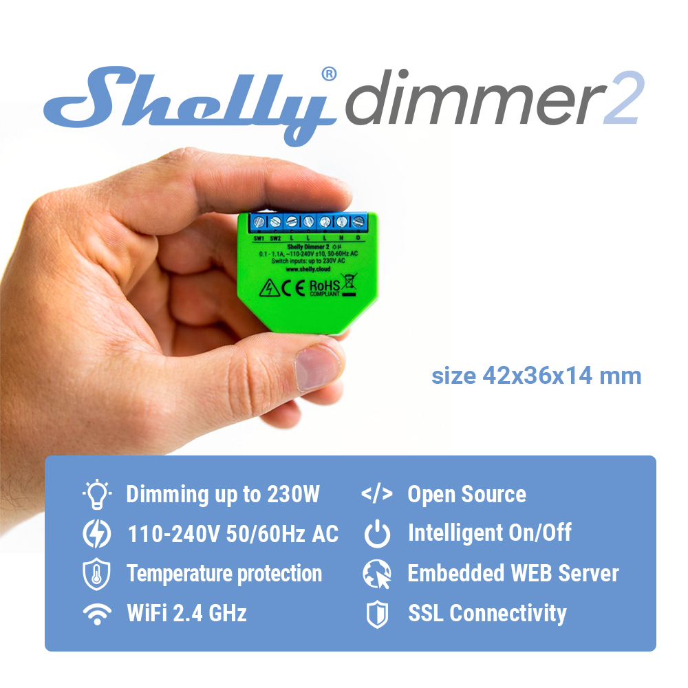 Умный переключатель Shelly Dim – обзор и цена Shelly Relay Module